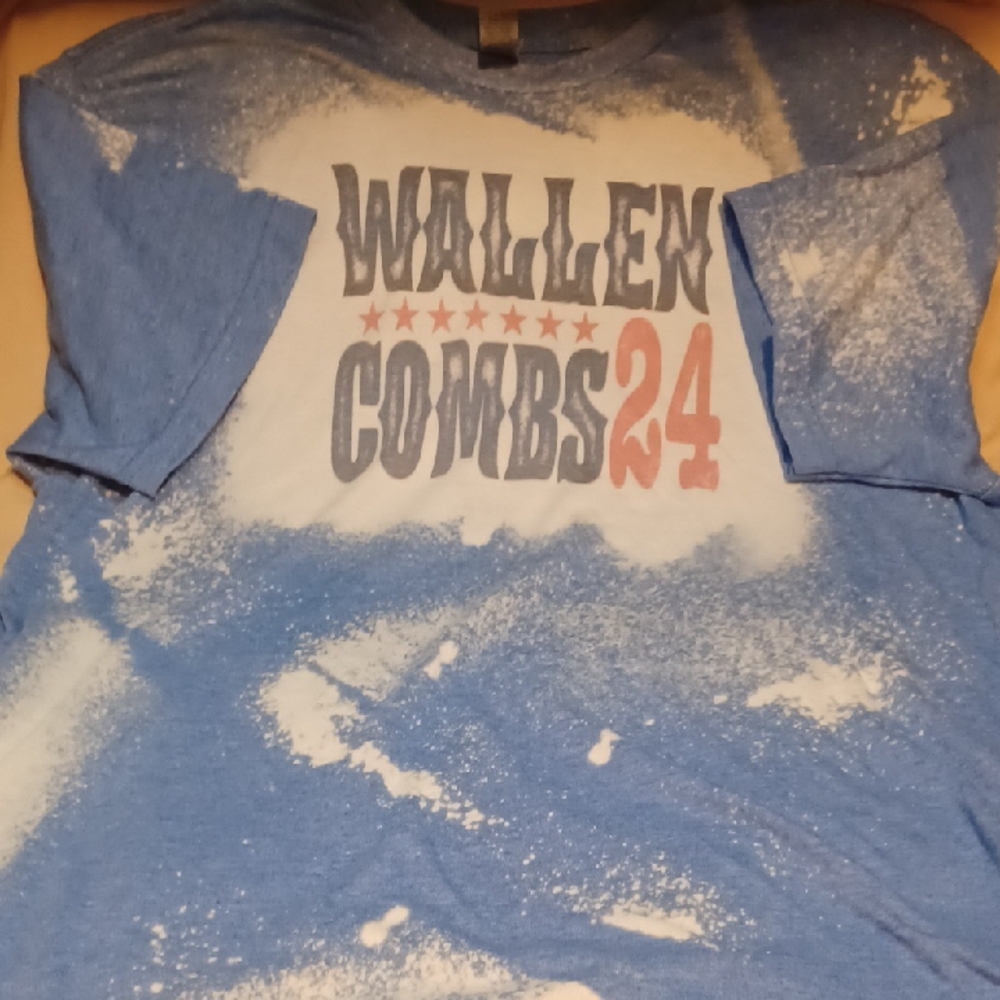 Wallen /Combs 24 Graphic Tee - Blue & White